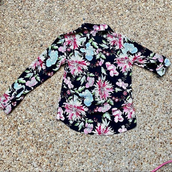 NWT EXPRESS Portofino Floral Blouse Size S Slim - Picture 6 of 6
